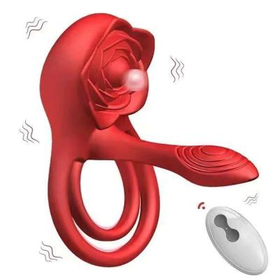 Vòng đeo dương vật hoa hồng có điều khiển