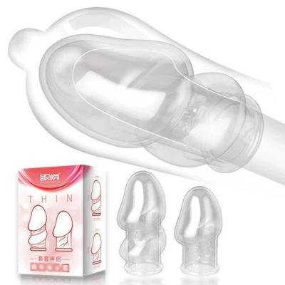 Bao cao su đôn dên tăng kích thước Aichao Thin Hồng - Che quy đầu